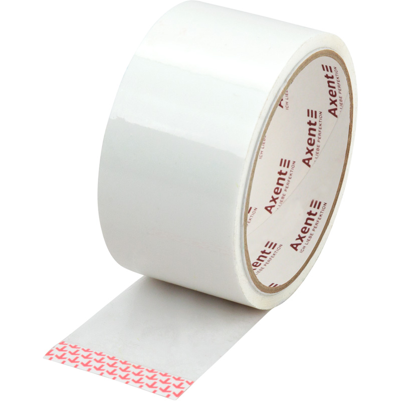 Стрiчка клейка пакувальна Axent 3044-21-A, 48 мм х 35 м, 40 мкм, біла